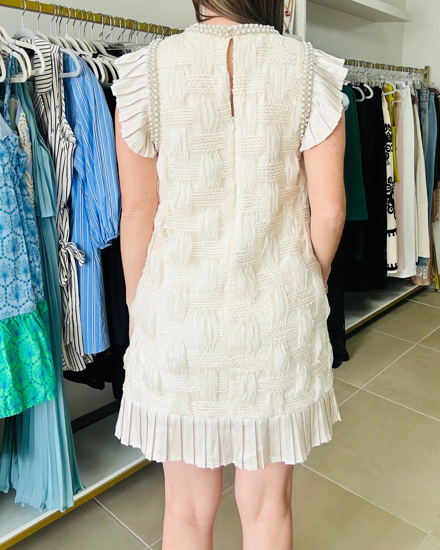 Ivory /champagne Pearls Dress