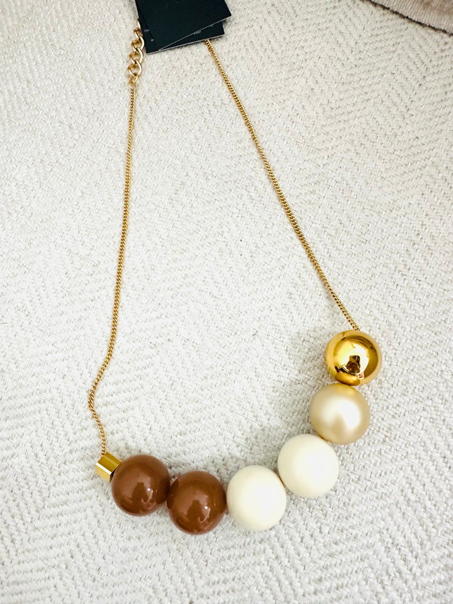 Antura Brown Nude Balls Necklace