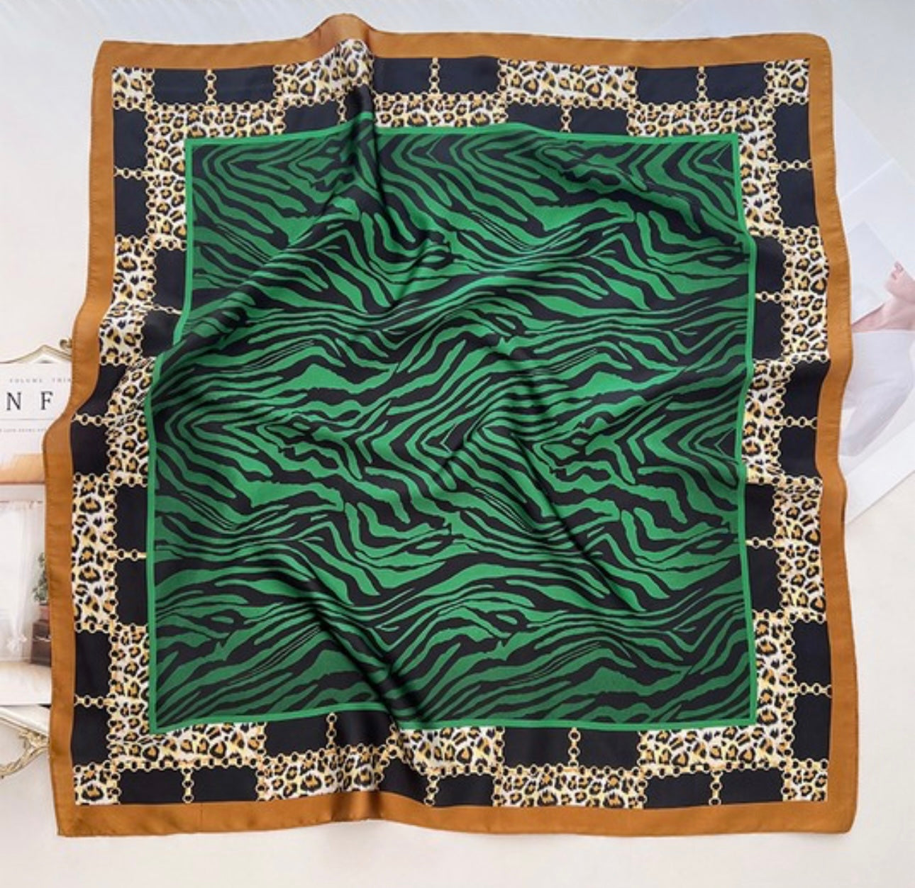 Leopard Print Neck Scarf