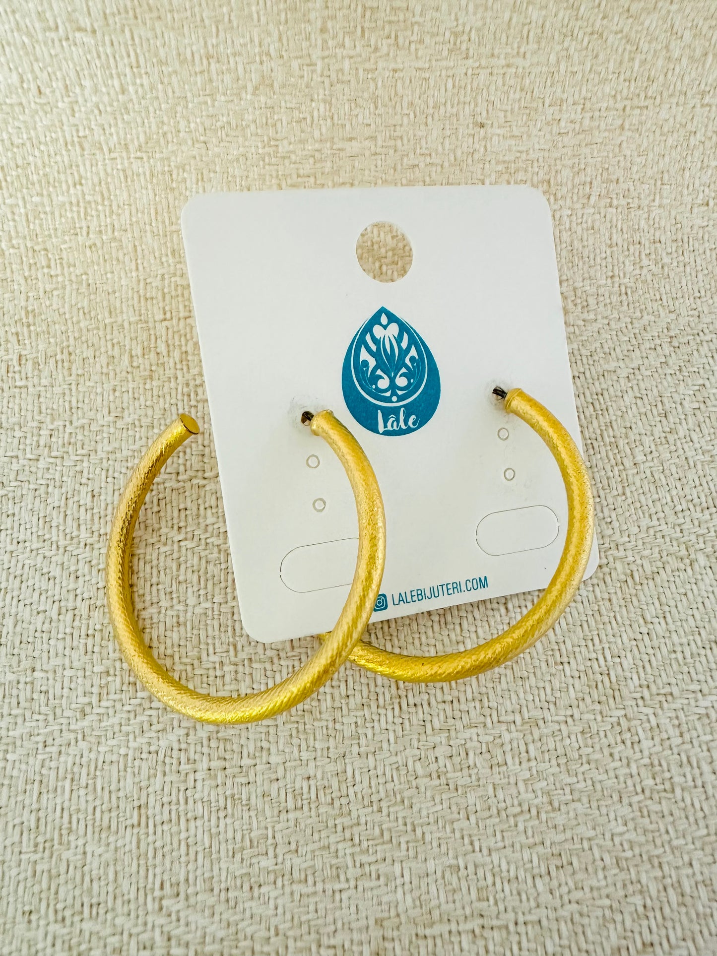 Gold Plated Open Hoop Earrings