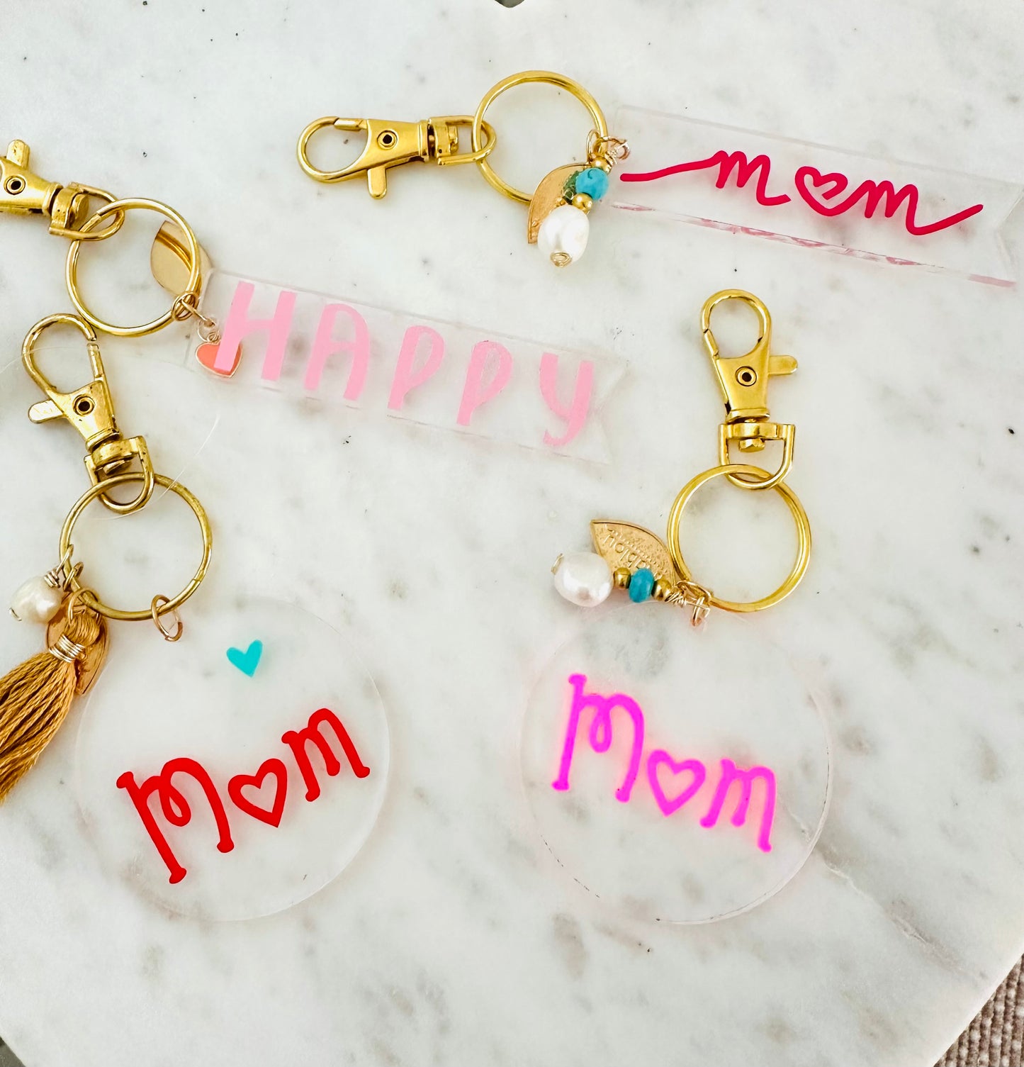 Mom Clear Keychain