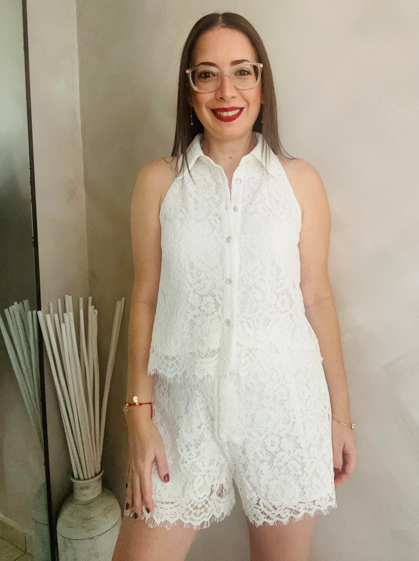 White Lace Short Set