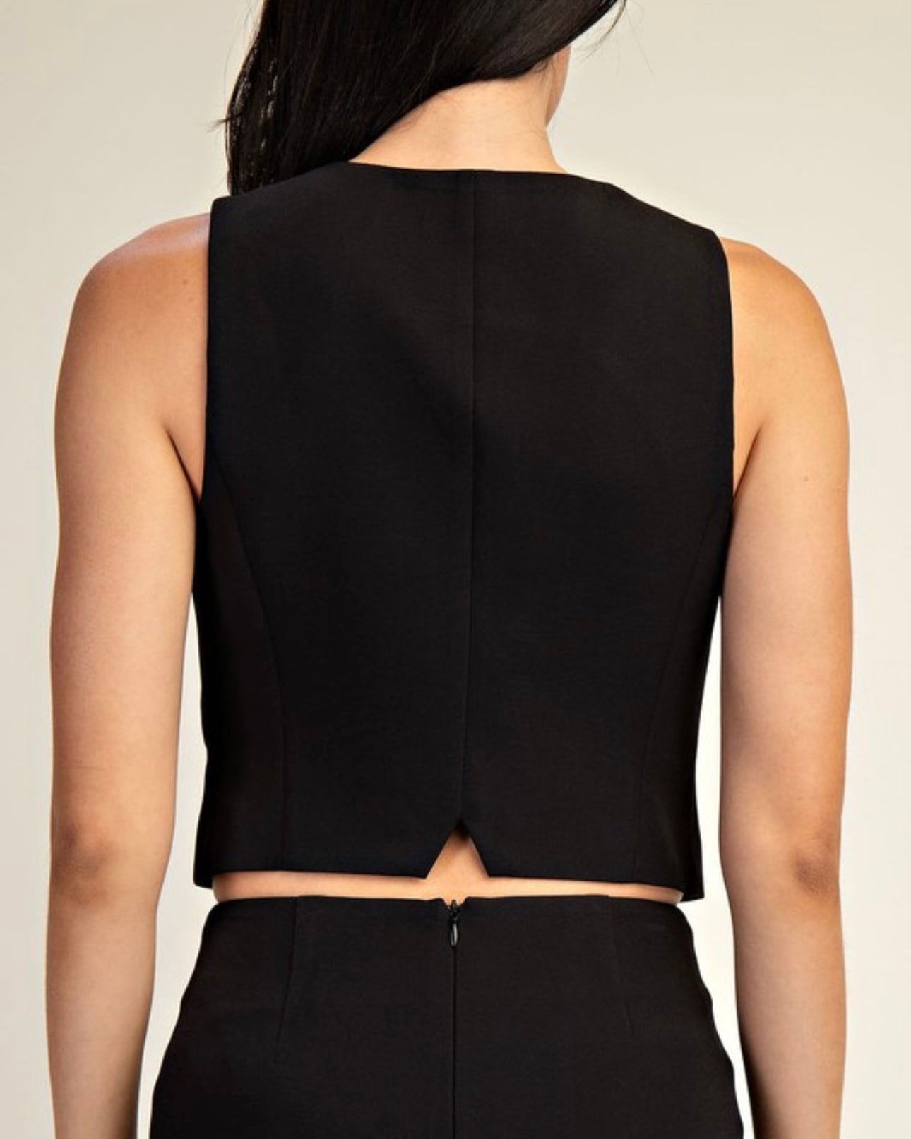 Rhinestone Bow Vest + Skirt Set