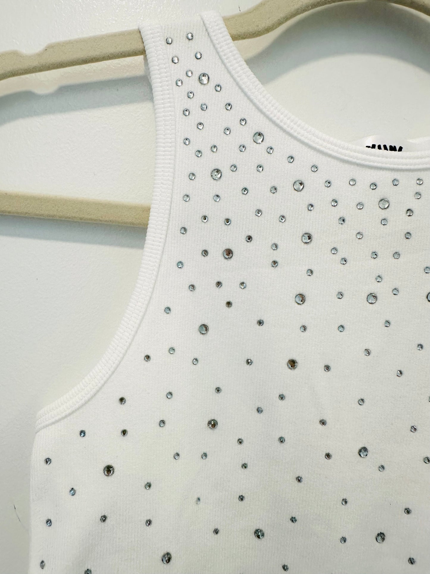 White/ Sikver studs one size Bodysuit