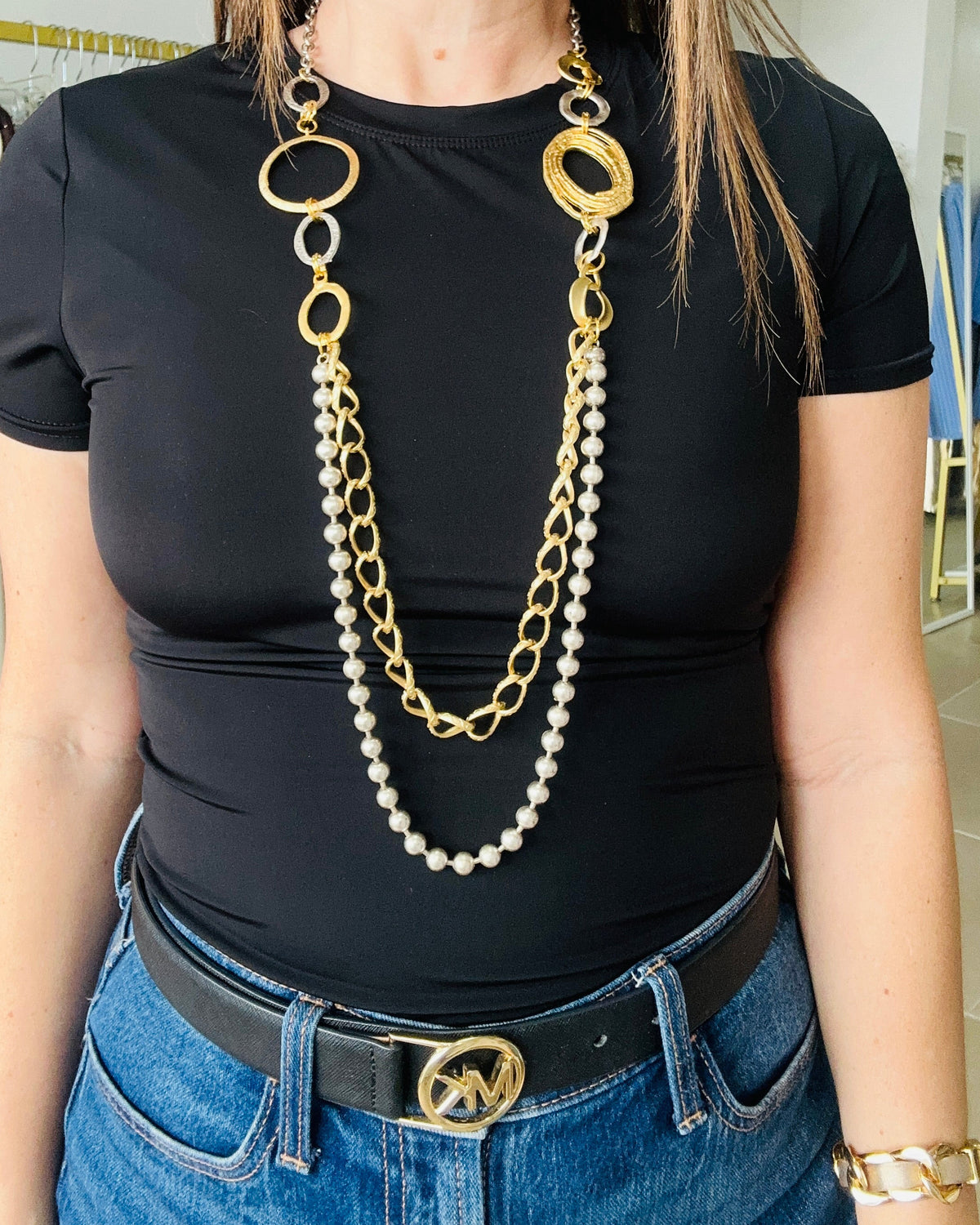 GOLD /SILVER PLATED LAYER NECKLACE