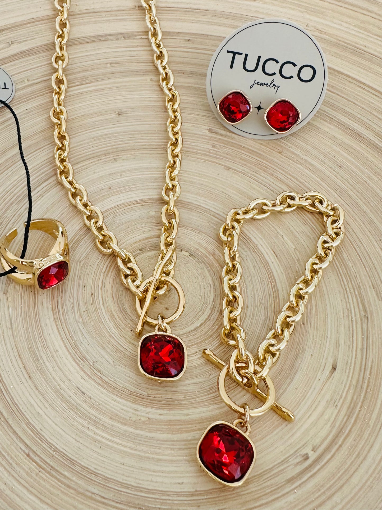 Camila Red Swarovski Necklace by TUCCO