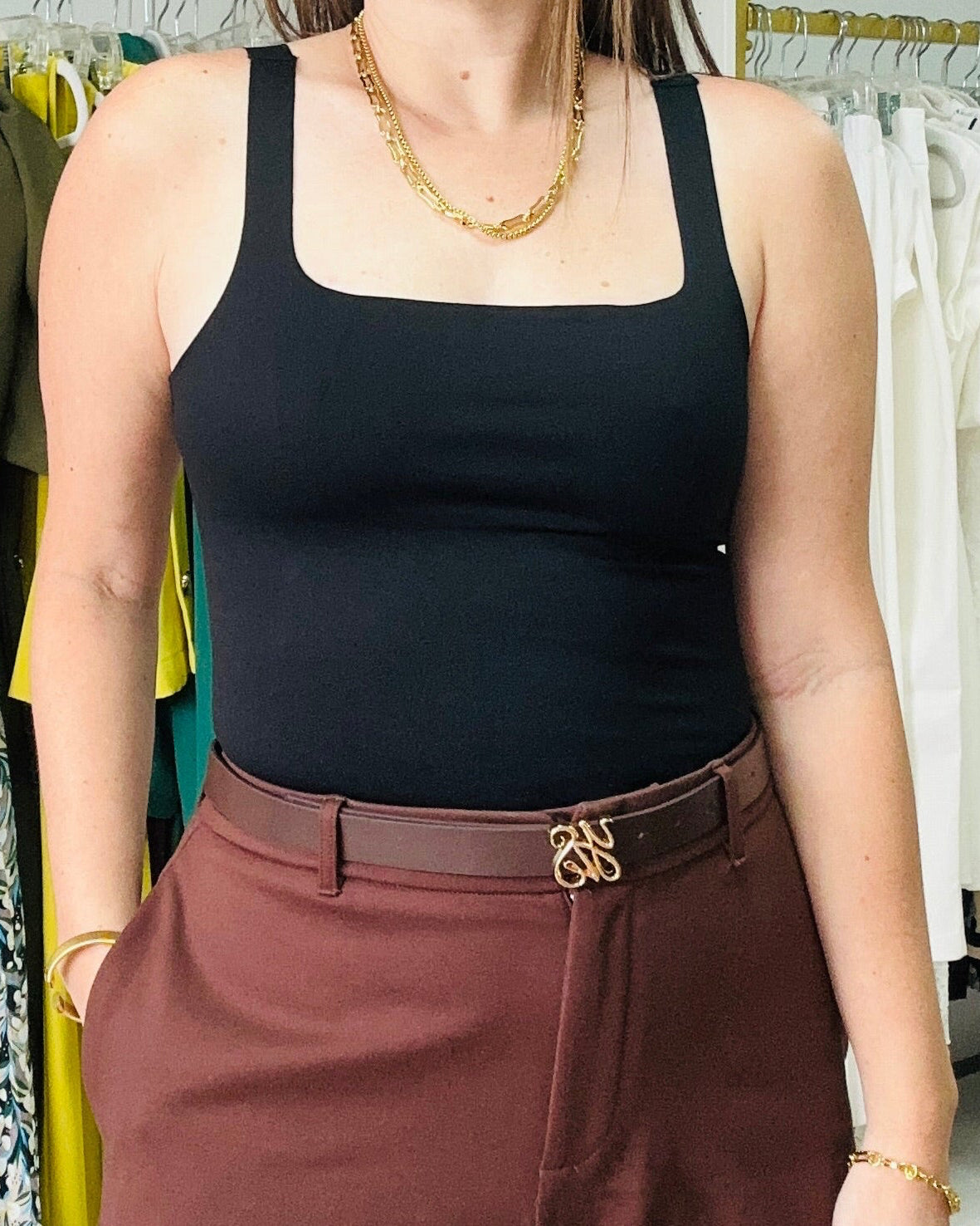 Brown Belted Short