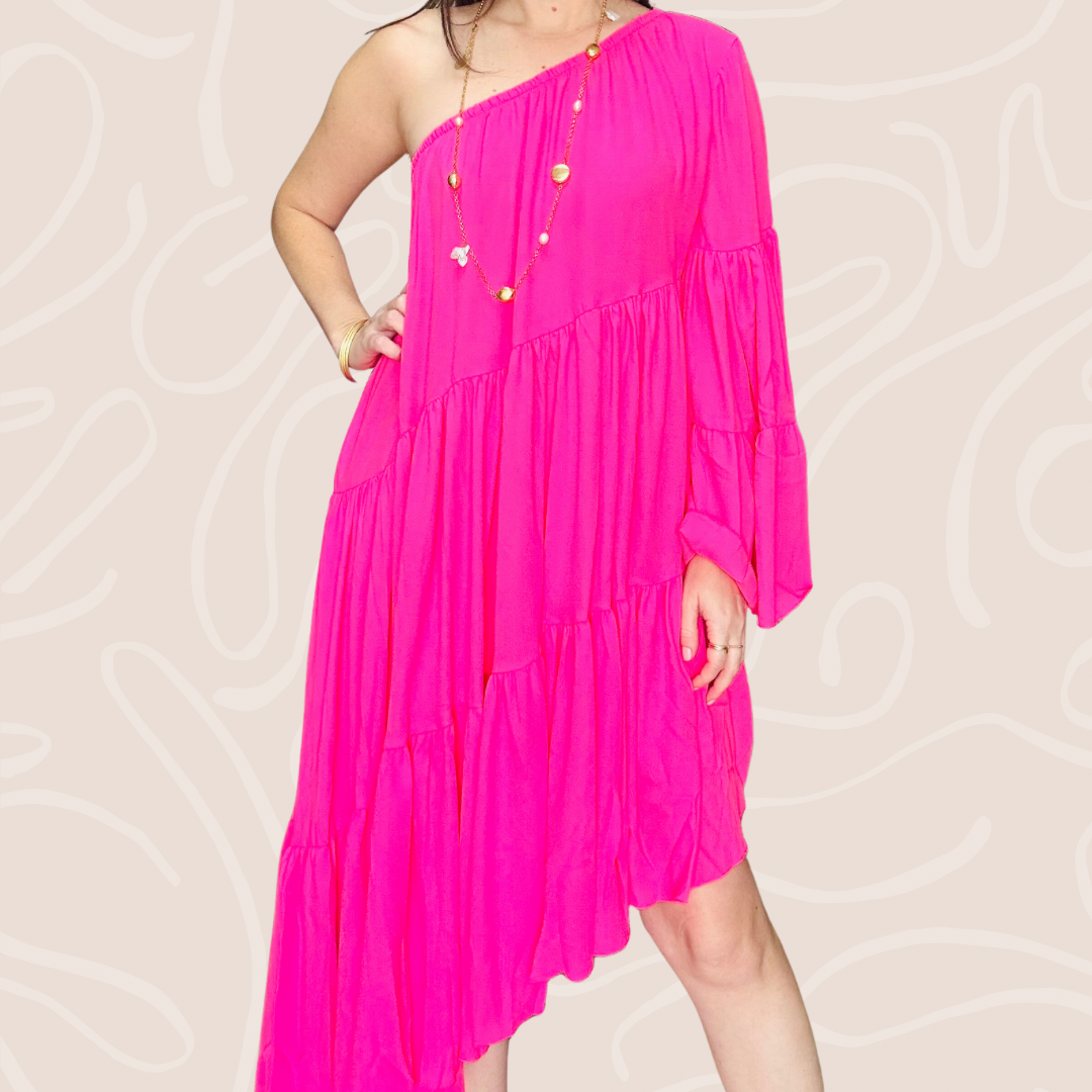 Asymmetric Pink Dress Small Asymmetric Pink Dress Small