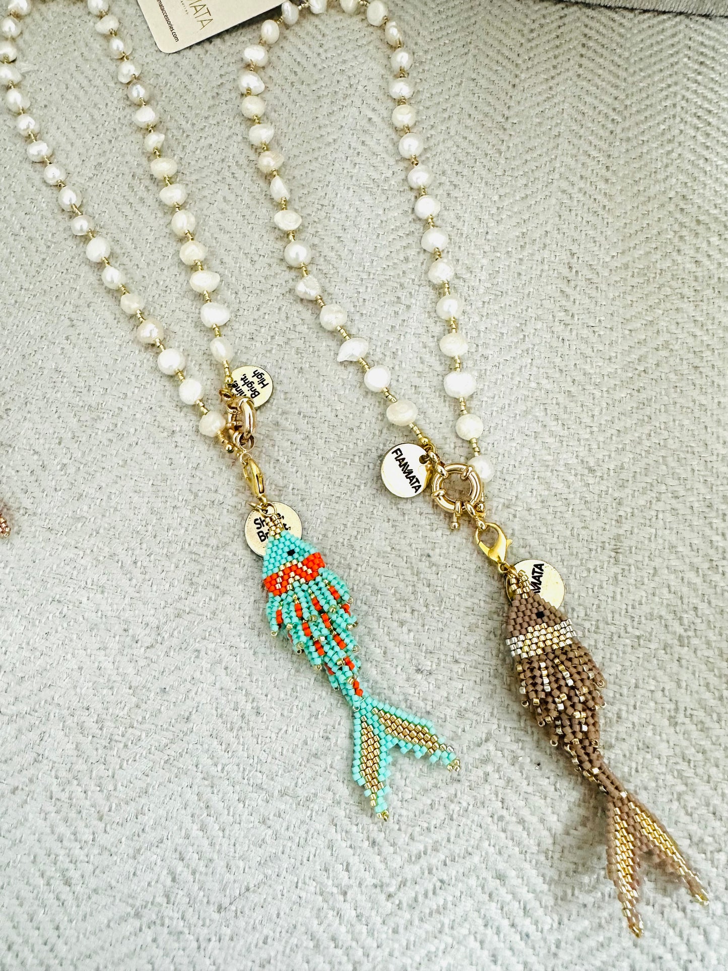 Fiammata-Pearl/Gold Necklace