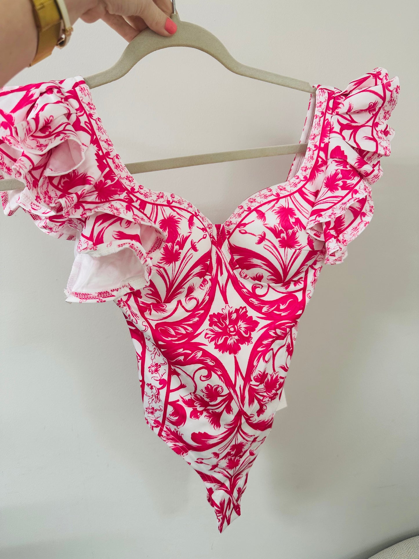 Fushia Print Bodysuit