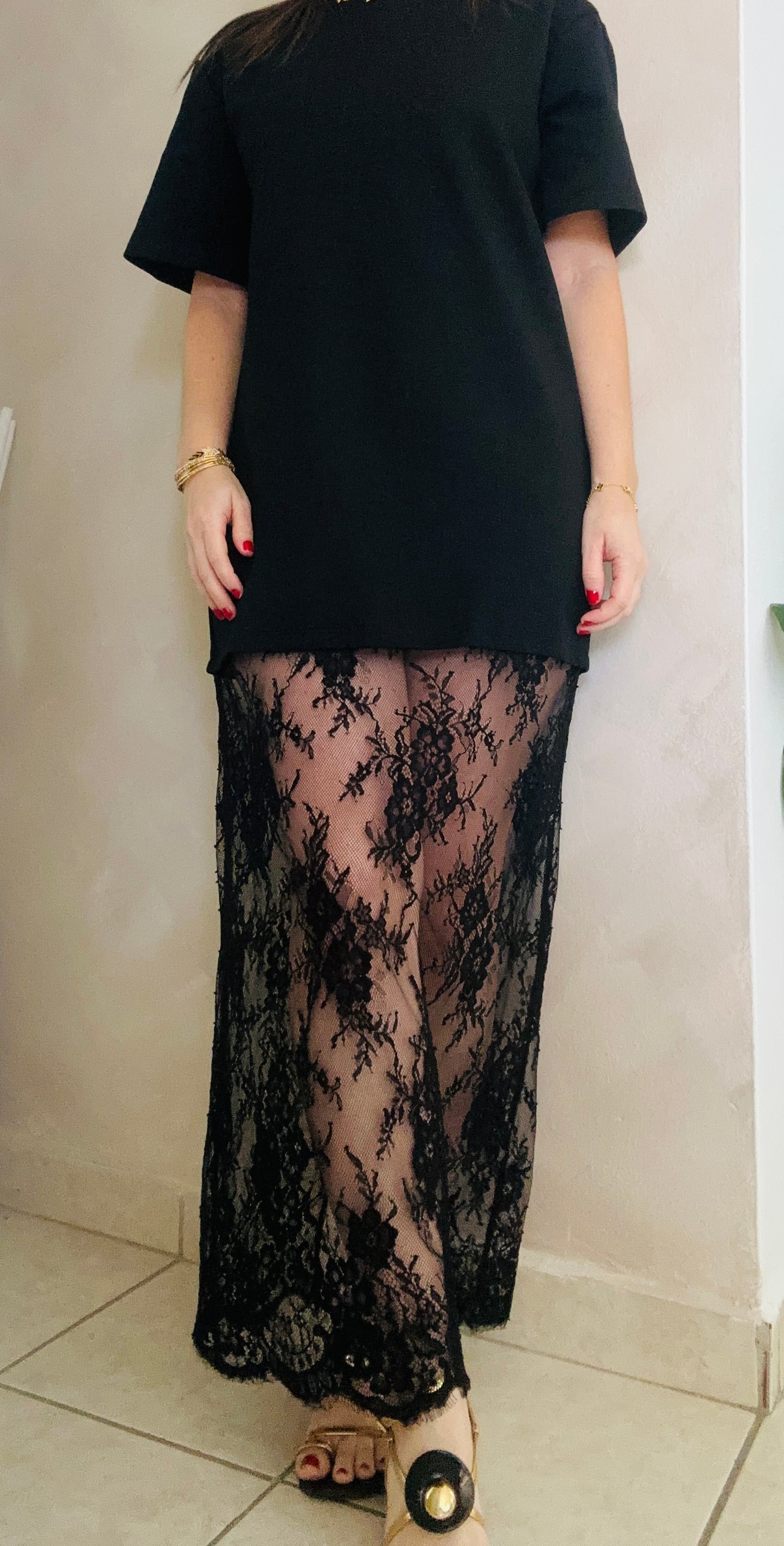 Black Lace Dress Shirt