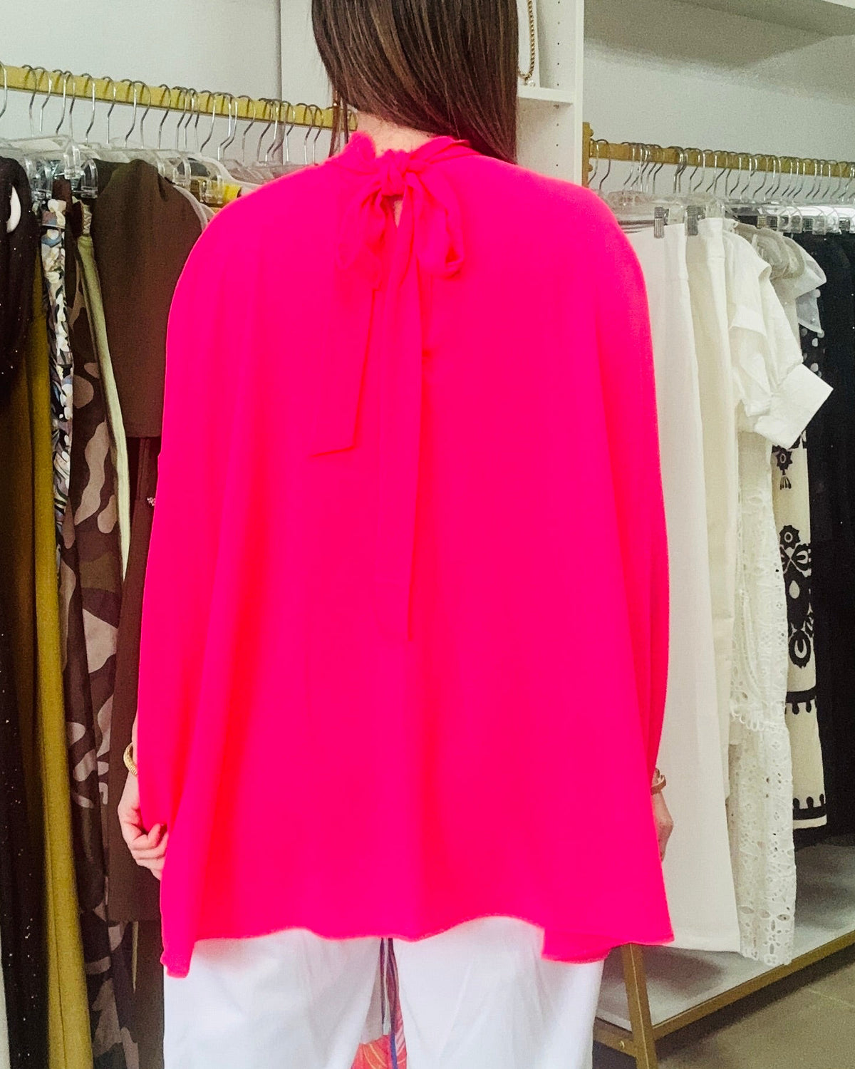 Hot Pink Caftan Top