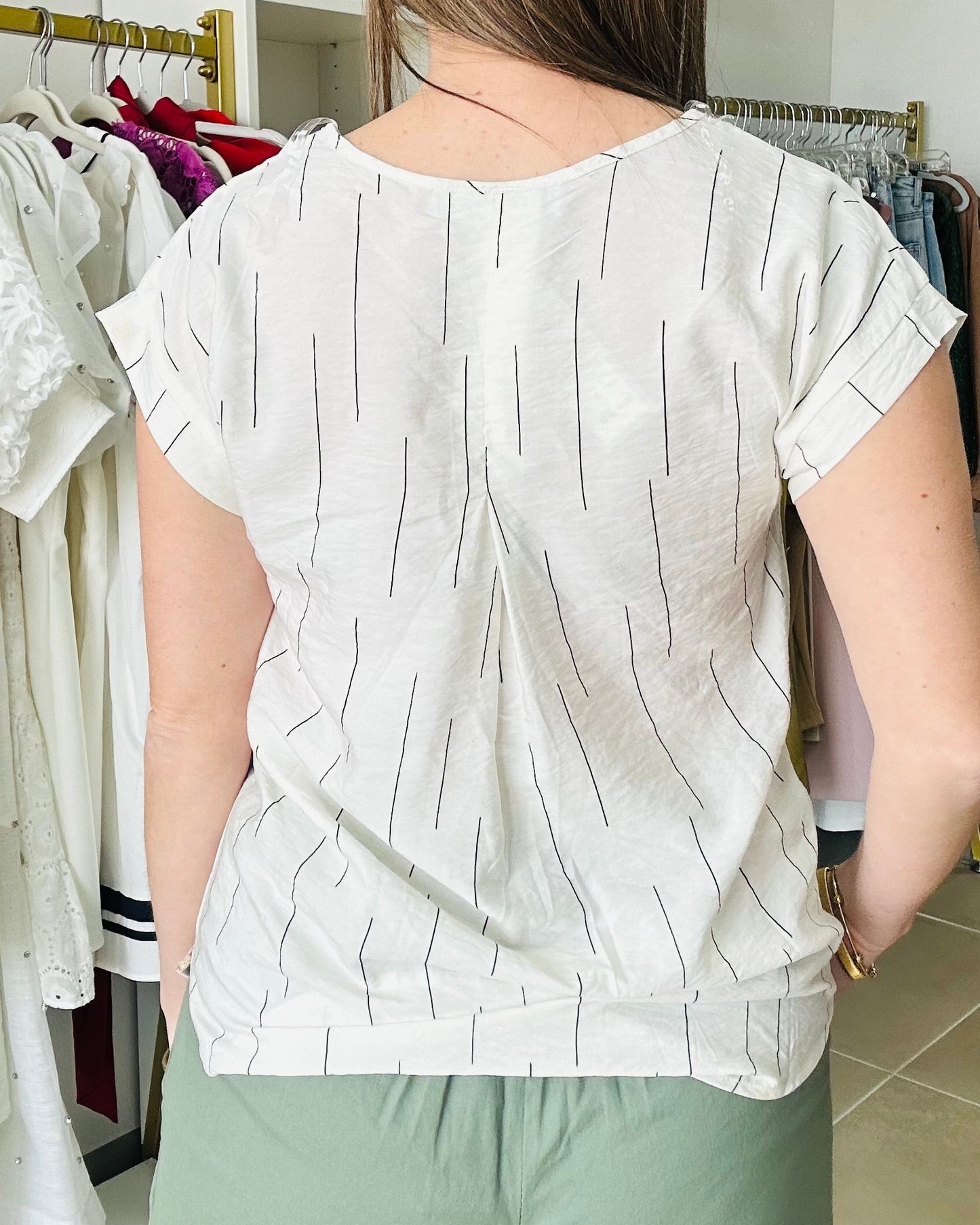 White line Design Top