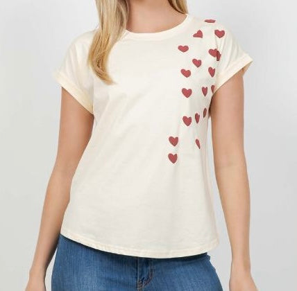 Light butter/ Hearts Shirt
