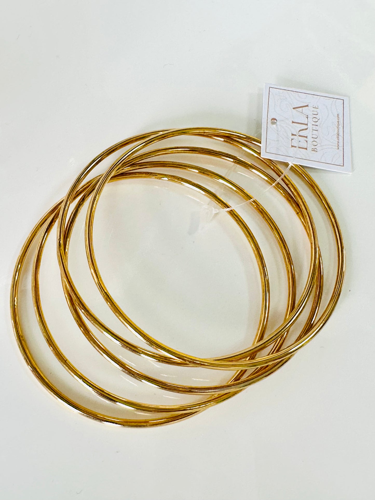 Gold Thin Bangles Set - Small