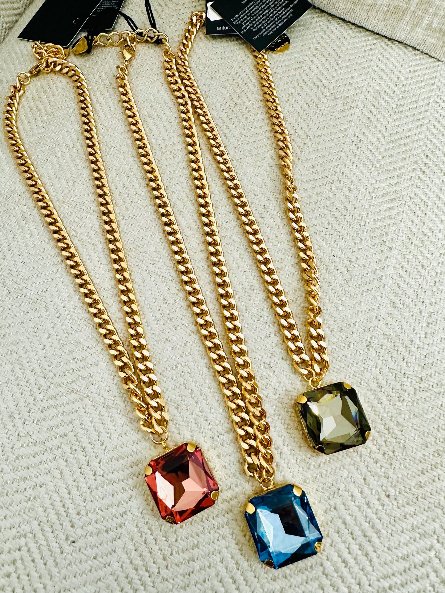 Square Gem Necklace by Antura