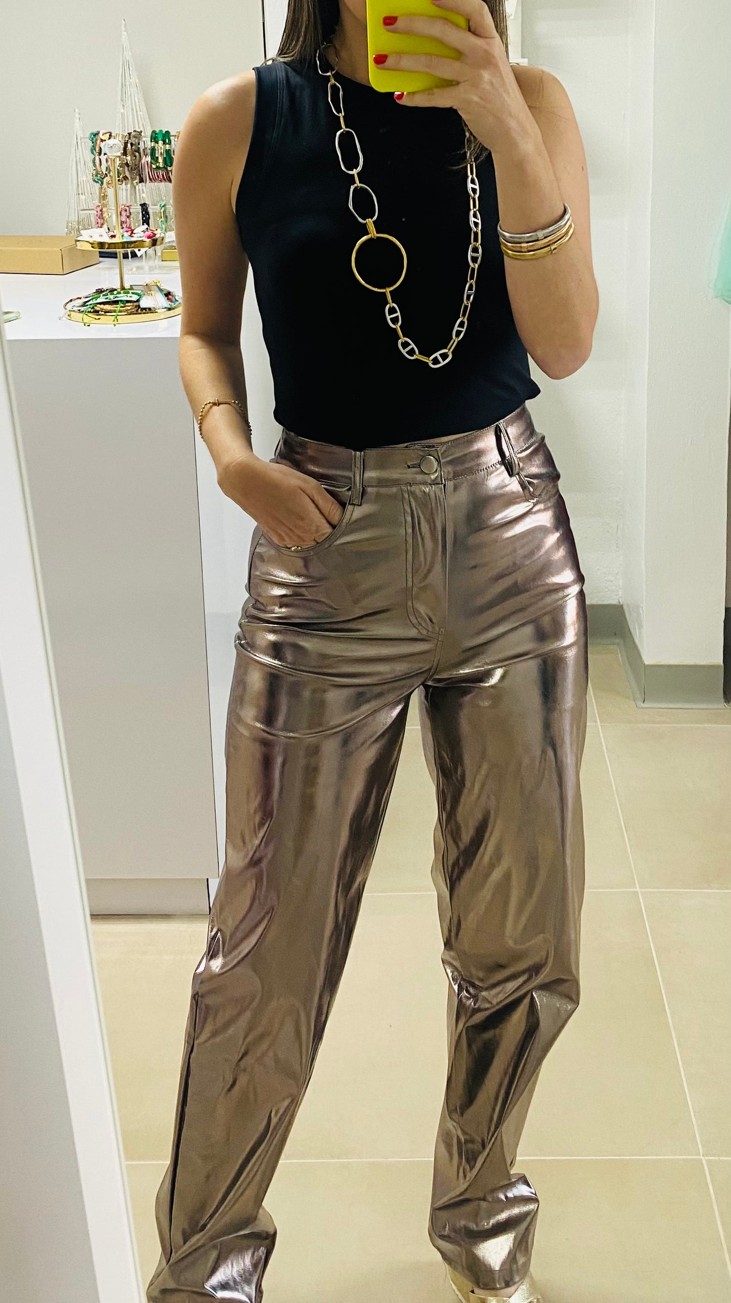Metallic Pants