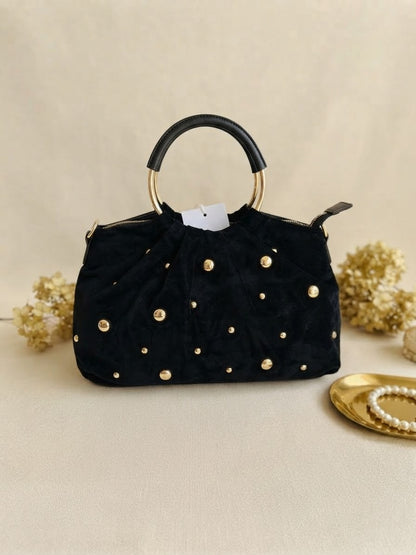 Black Suede Handbag