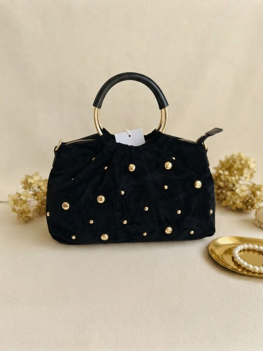 Black Suede Handbag