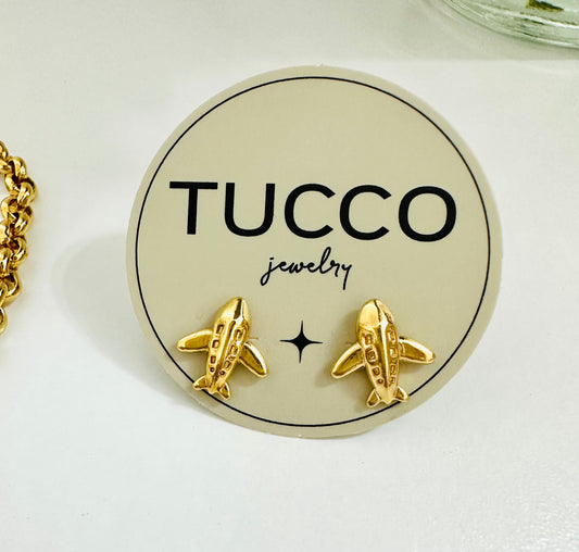 Tucco Airplane Stud Earrings