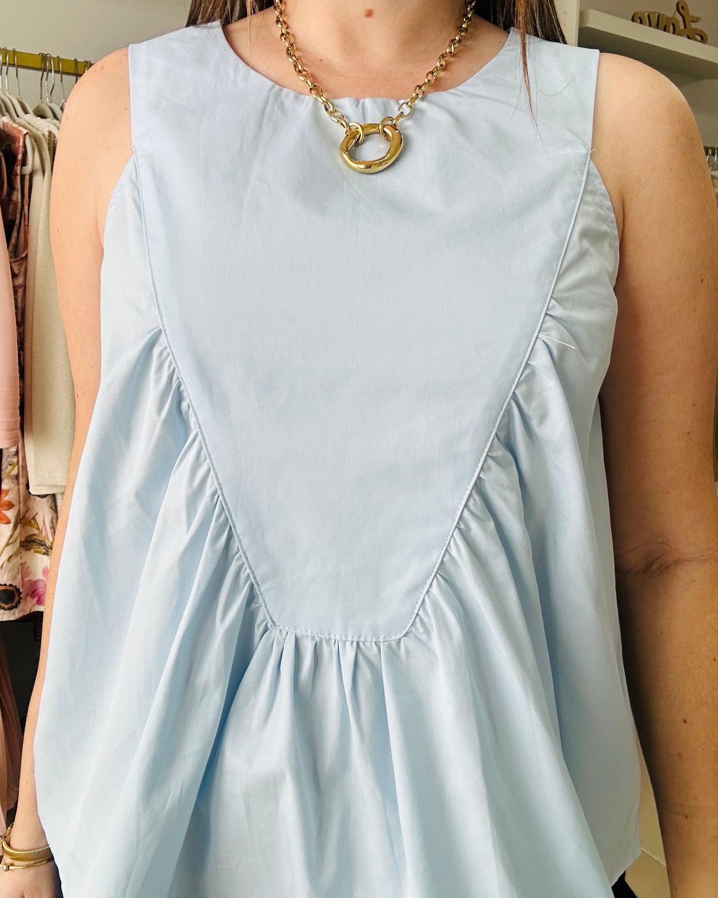 Light Blue Sleeveless Top