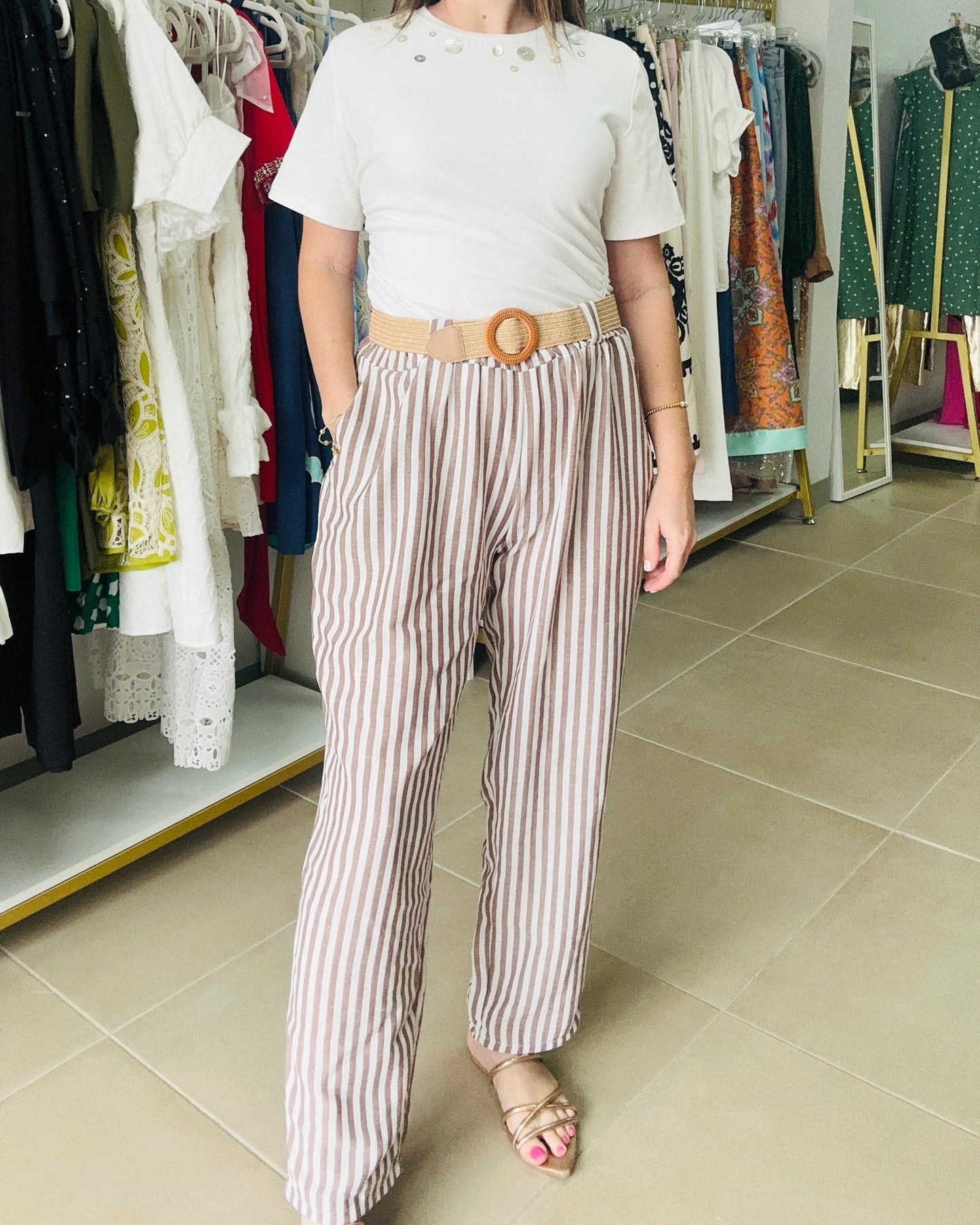 Mocha Stripes Pants