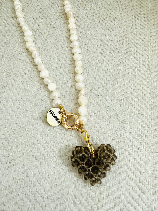 Beaded Heart Charm