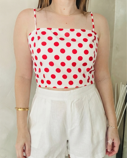 Red Polka Dots Top
