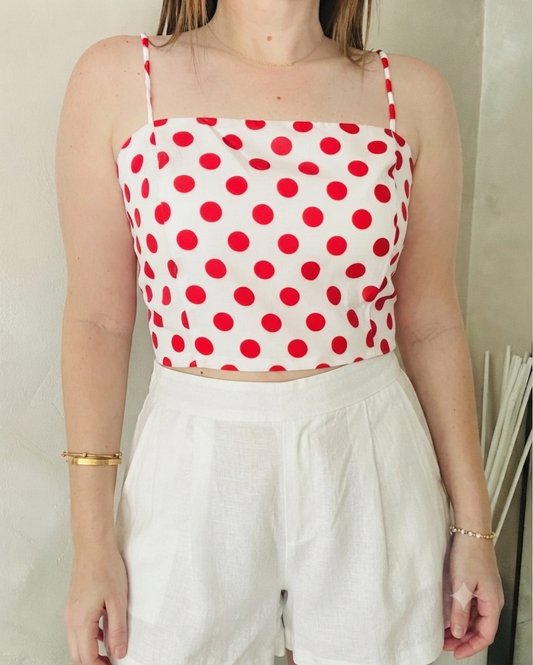 Red Polka Dots Top