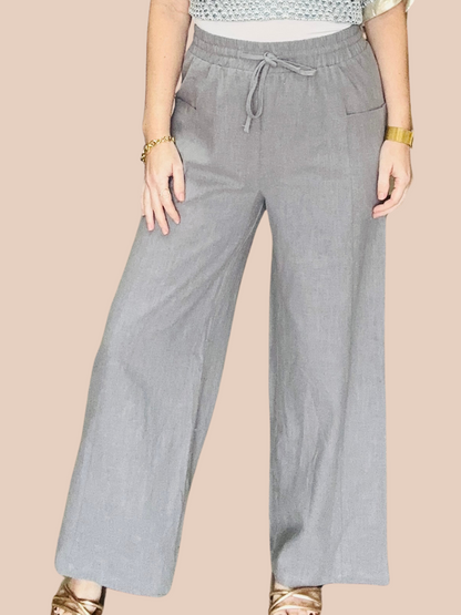 Gray Linen Pants