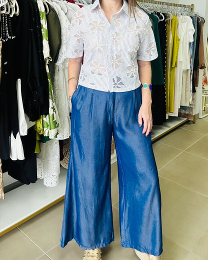 Denim Blue loose Pants