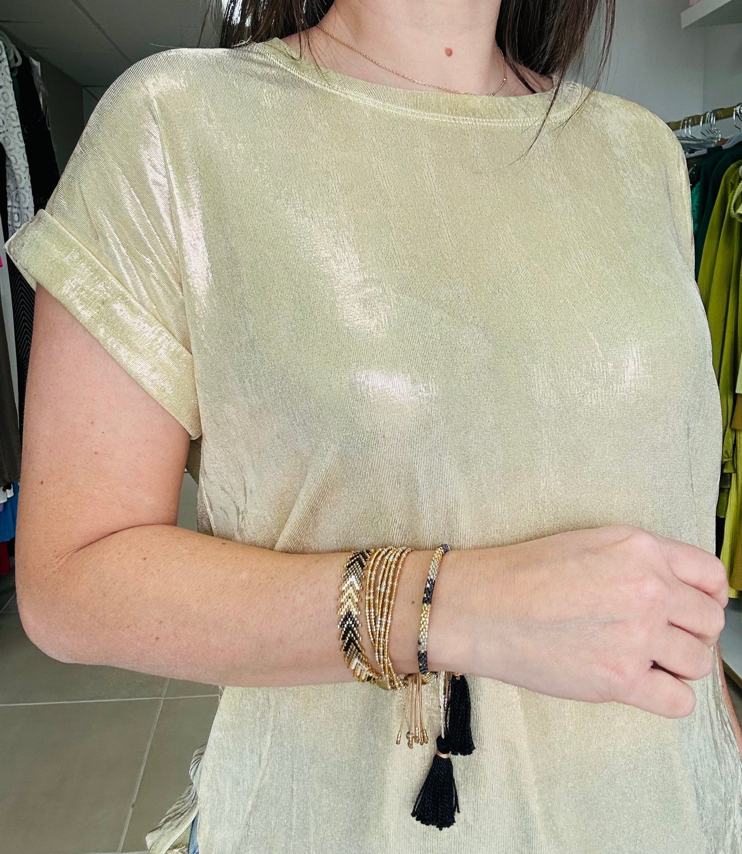 Gold Metallic Shirt