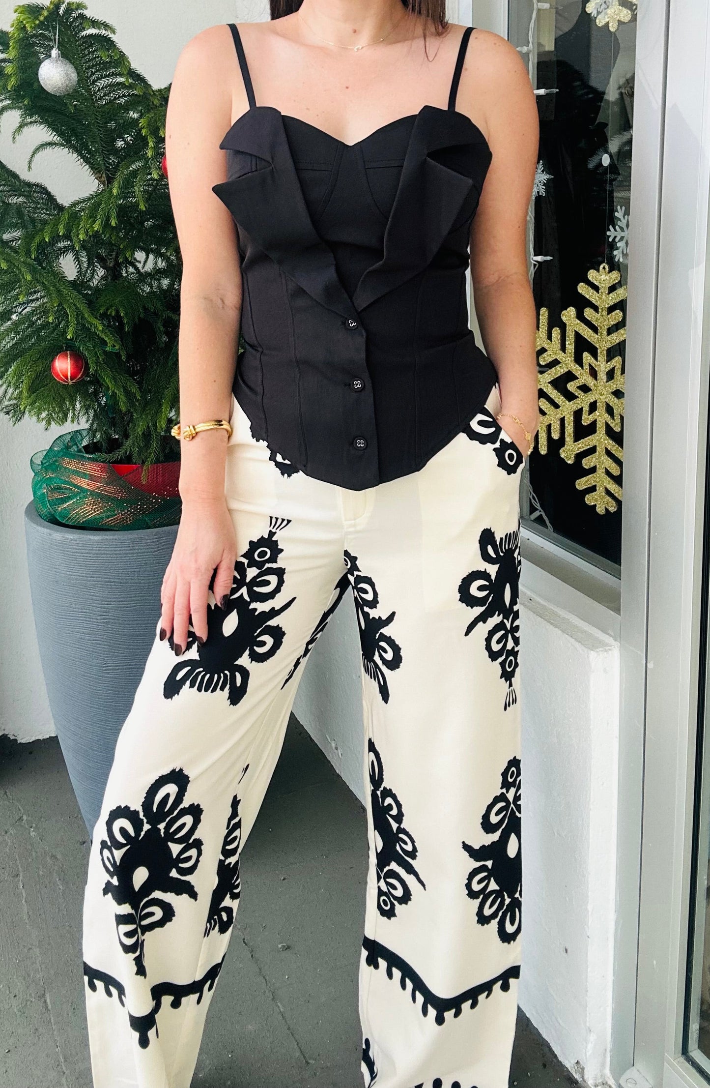 Hight waist Print Palazzo