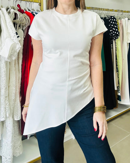 White Asymmetric Top By. Gracia