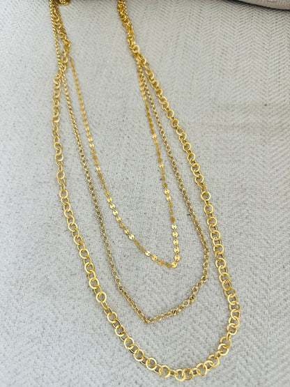 Gold plated Layers Necklace