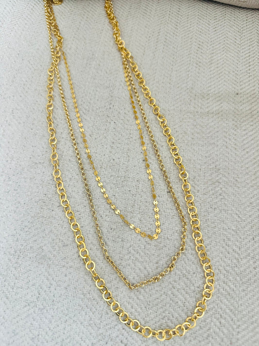 Gold plated Layers Necklace