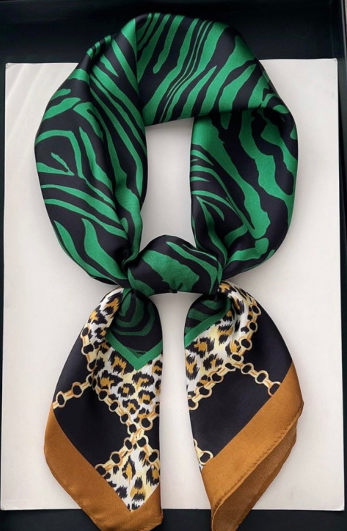 Leopard Print Neck Scarf