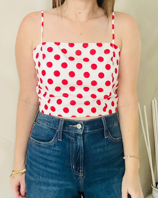 Red Polka Dots Top