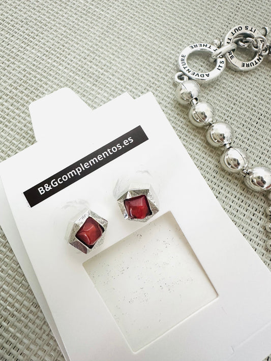 Aurora Silver Stud Earrings