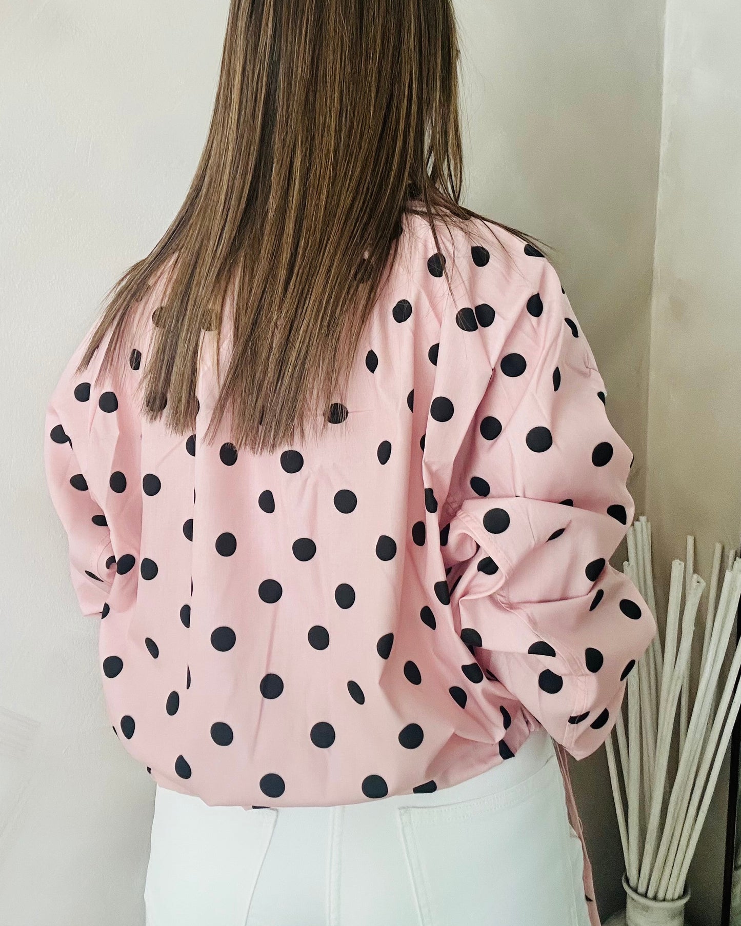 Pink PolkaDots Blouse/Jacket