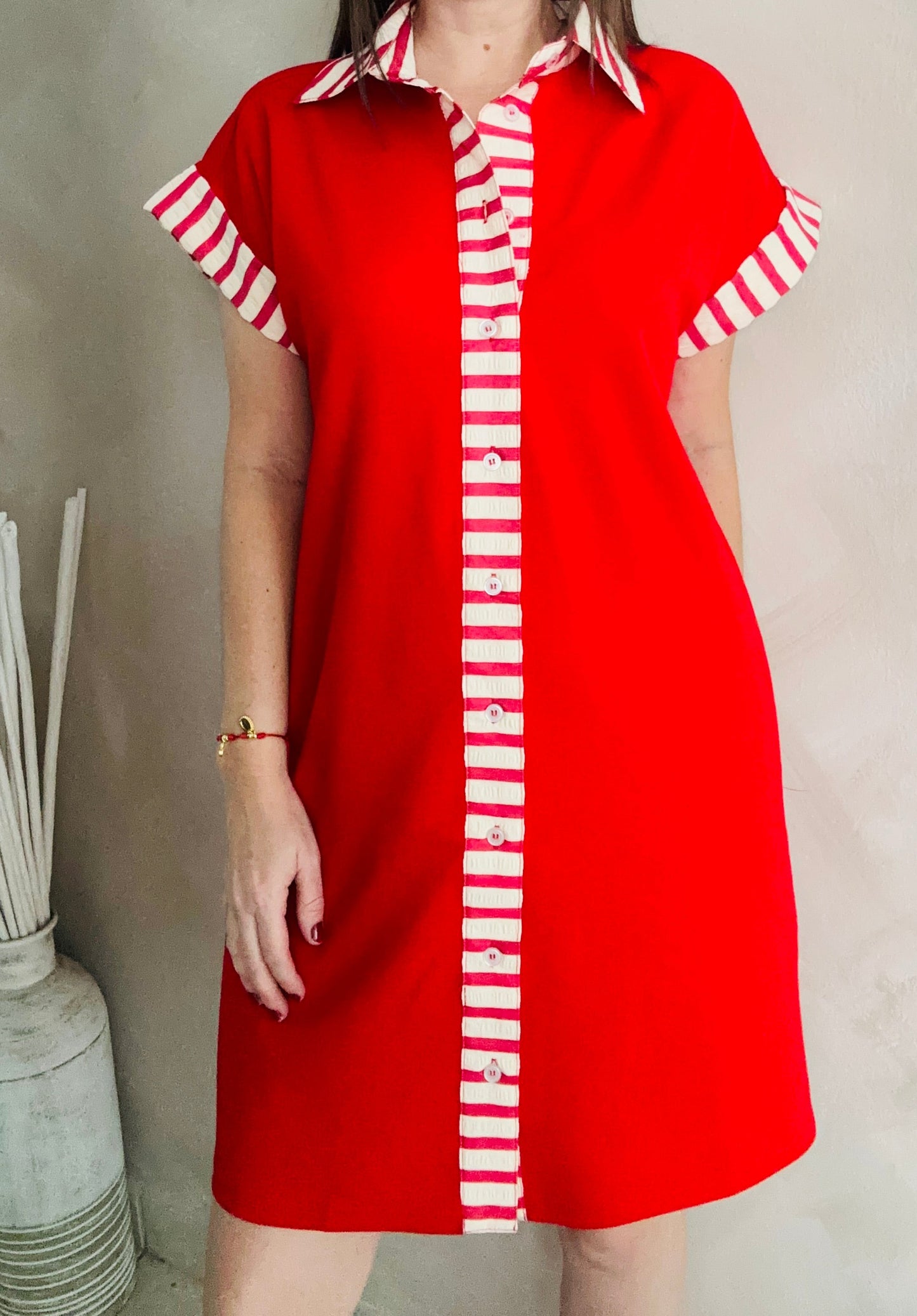 Red Stripes Dress