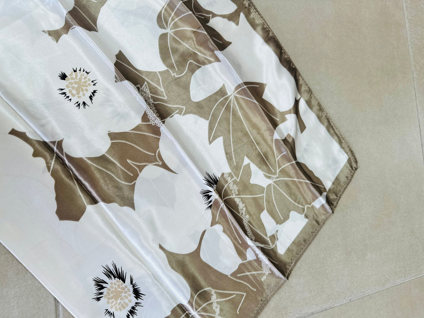 Taupe Silk Scarf
