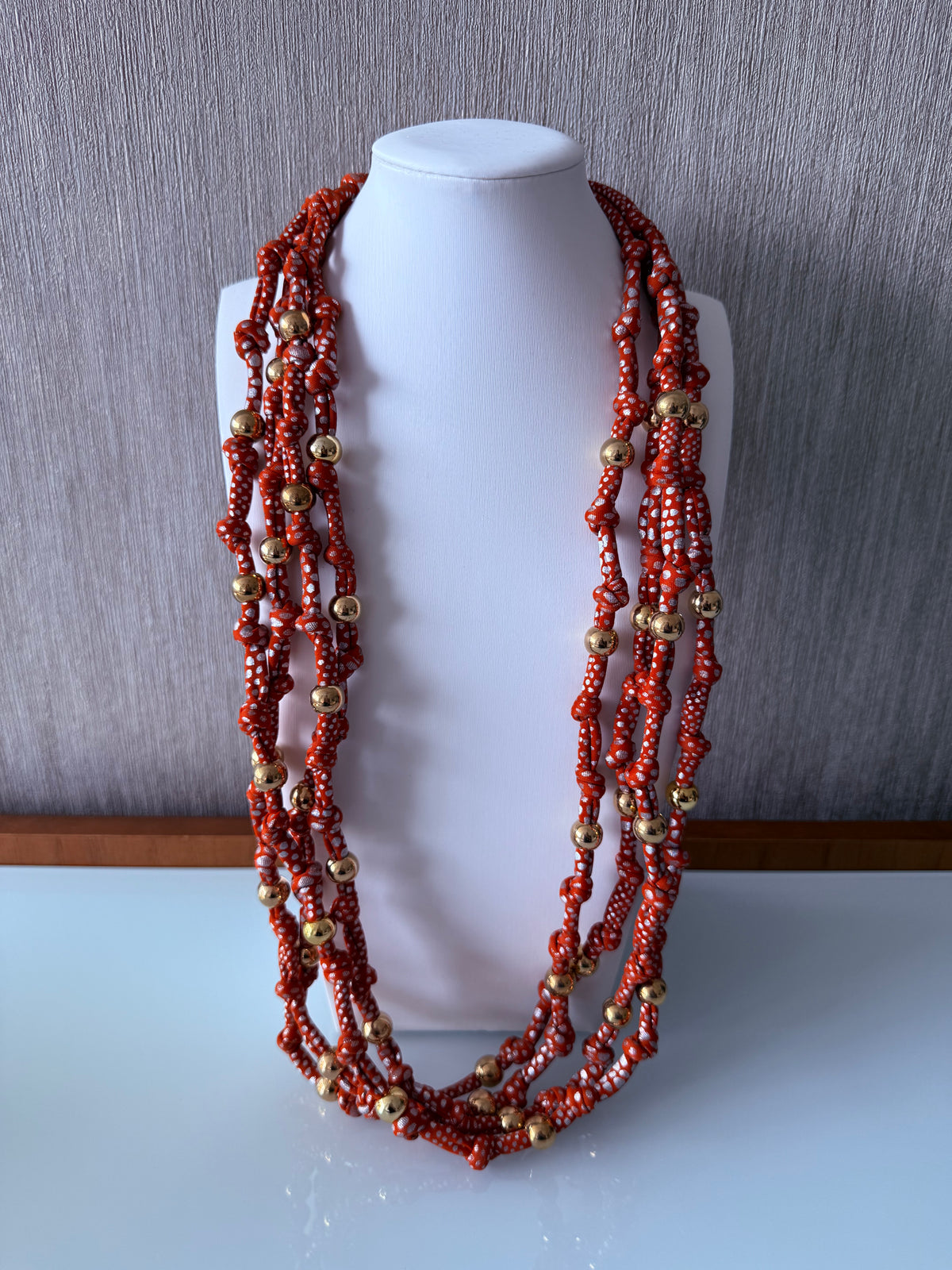 Golden Knot Elastic Necklace