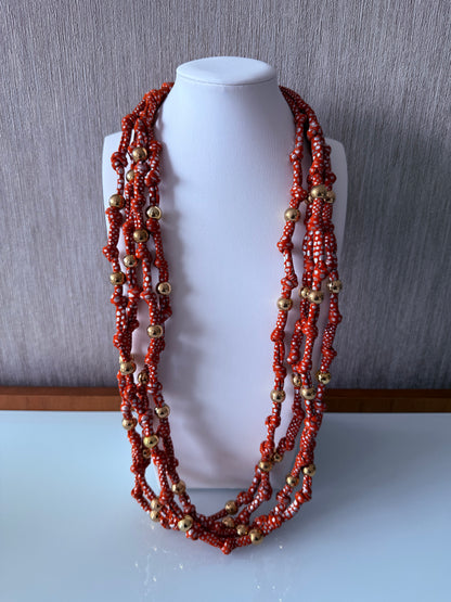 Golden Knot Elastic Necklace