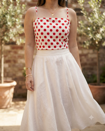 Red Polka Dots Top
