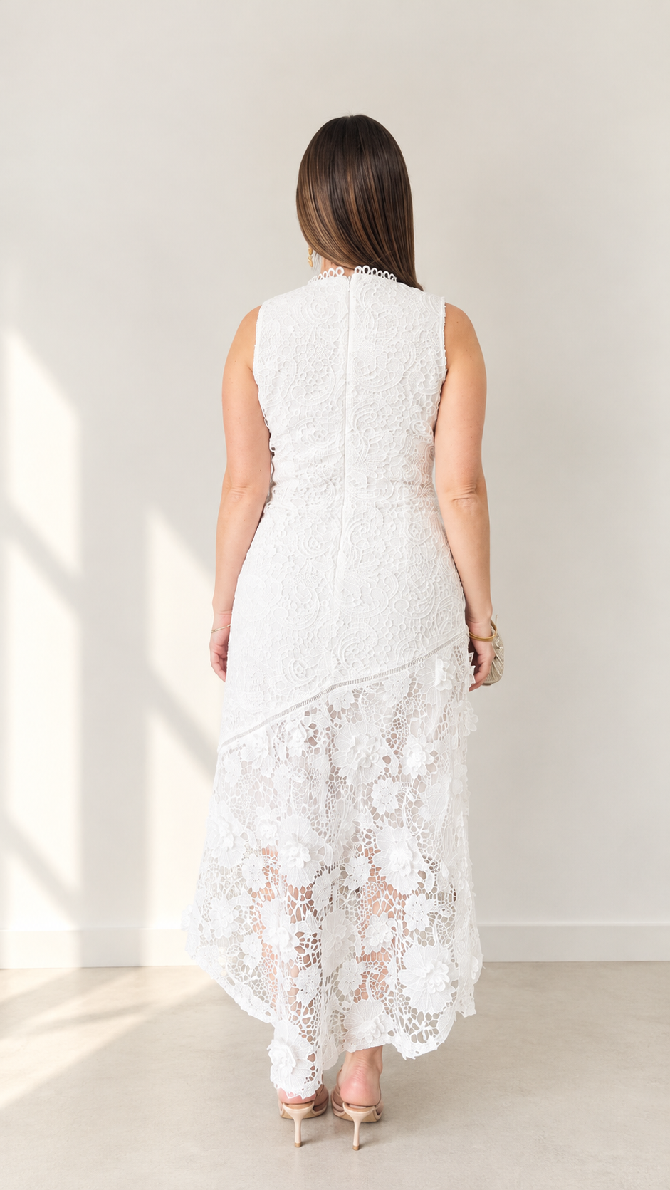White Lace Hi-LowDress