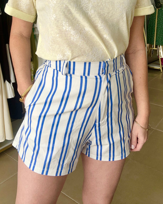 Blue Striped Short