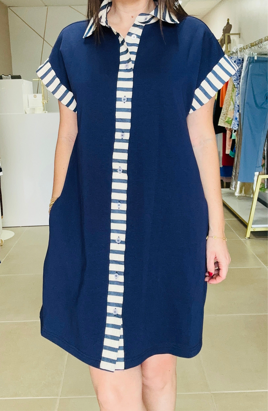 Navy Stripes Dress