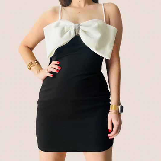 Black And White Bow Dress