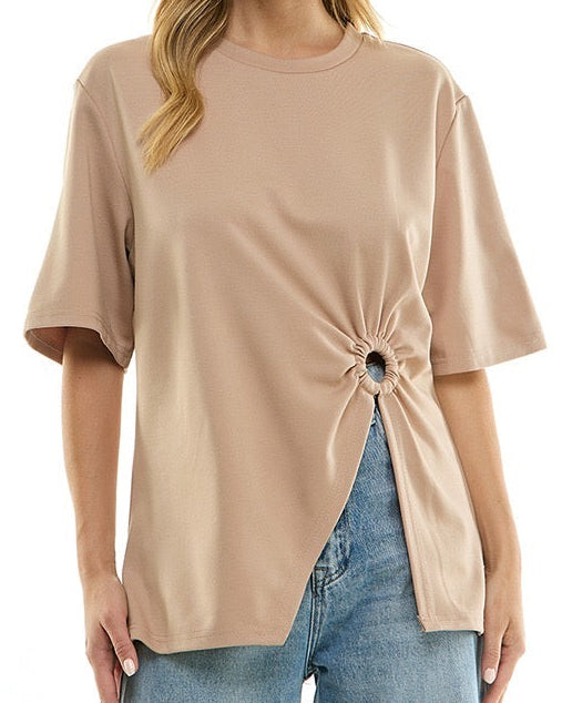 Taupe Fashion Oversized Top( Pre-order Now! Arrive May/16)